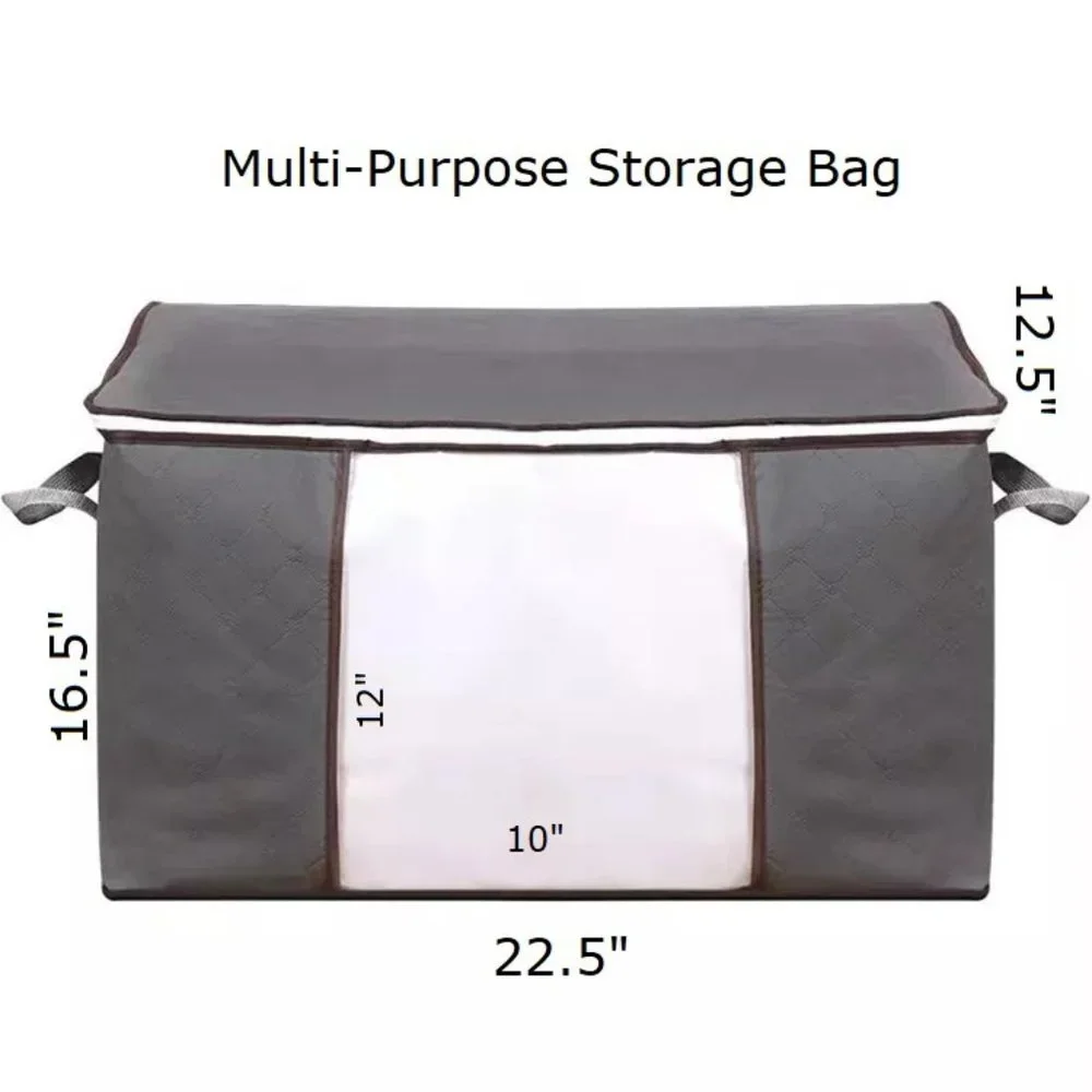 Large Folding Storage Bags (4 Pack) Anti Dust Clothes Storage Bags